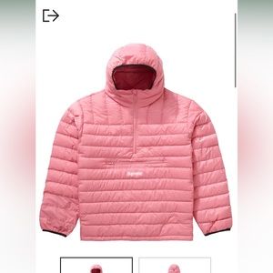 Supreme microdown half zip pullover jacket